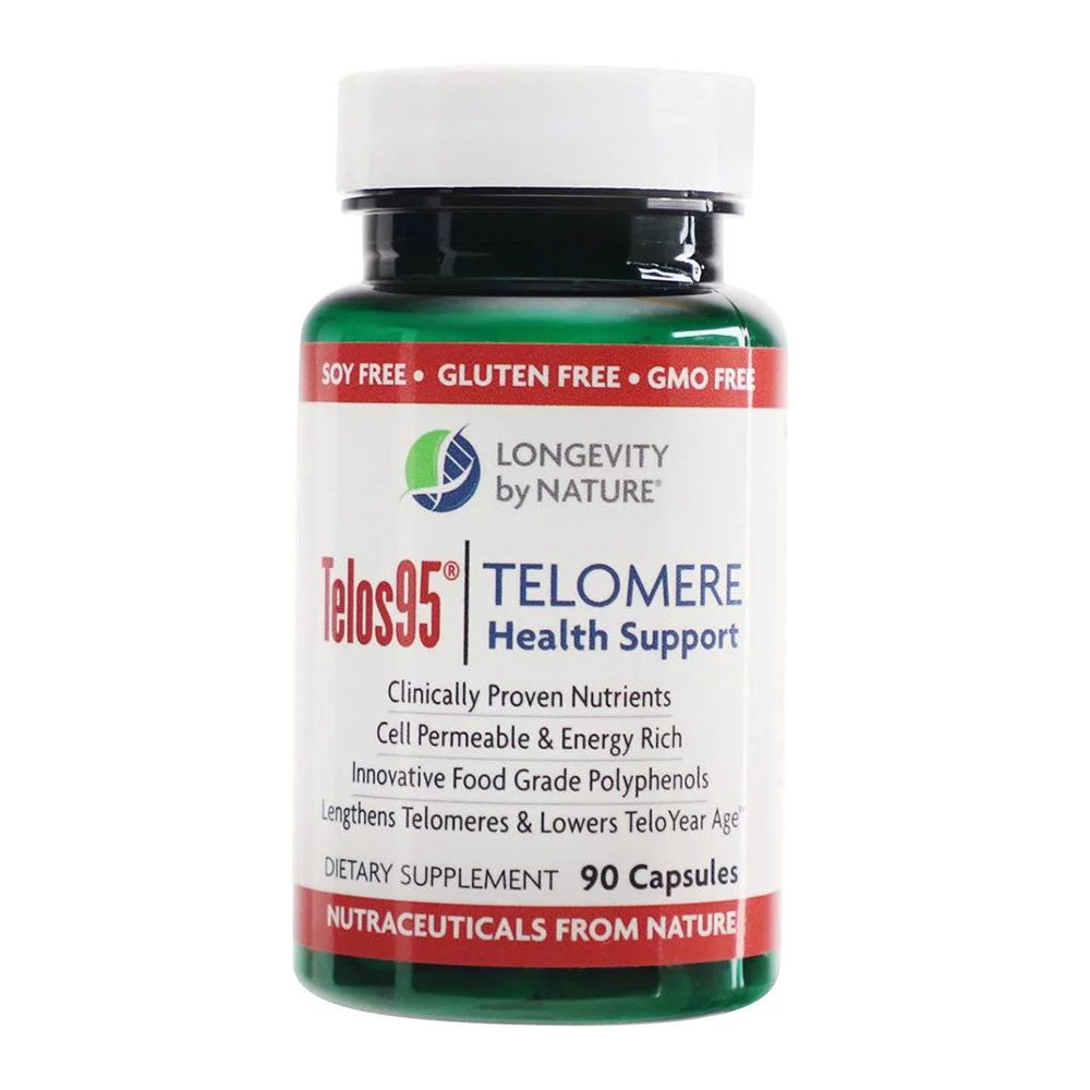 Longevity by Nature Telos95 Telomere Health Support Capsules, 90 Ea